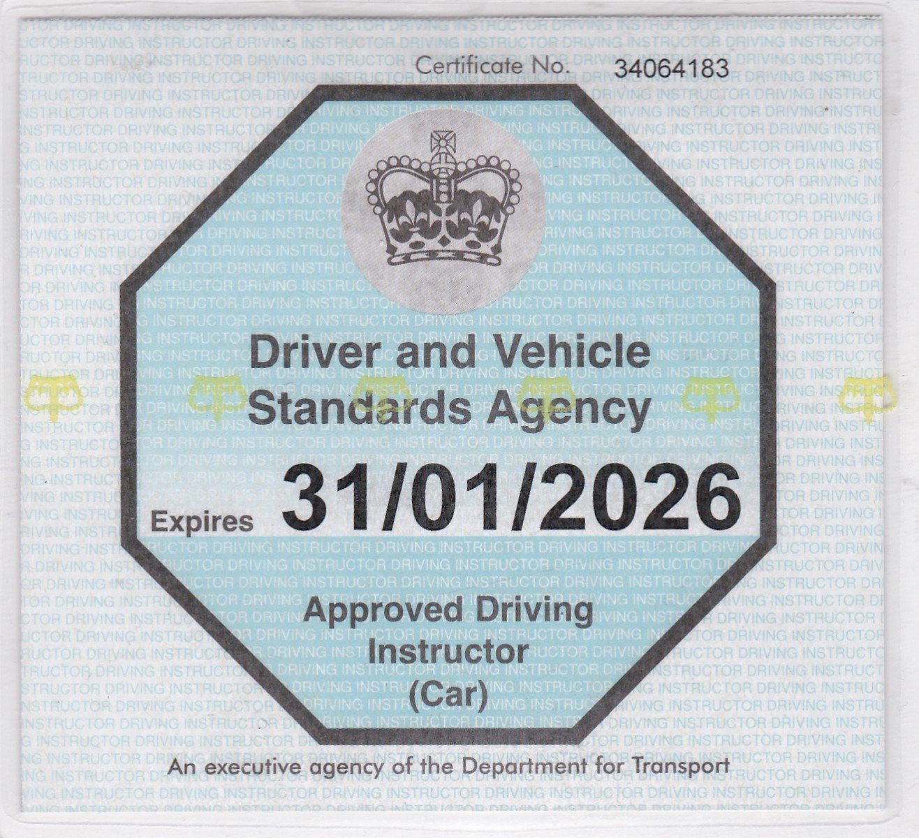 Mike McGowan driving school in Leeds ADI badge